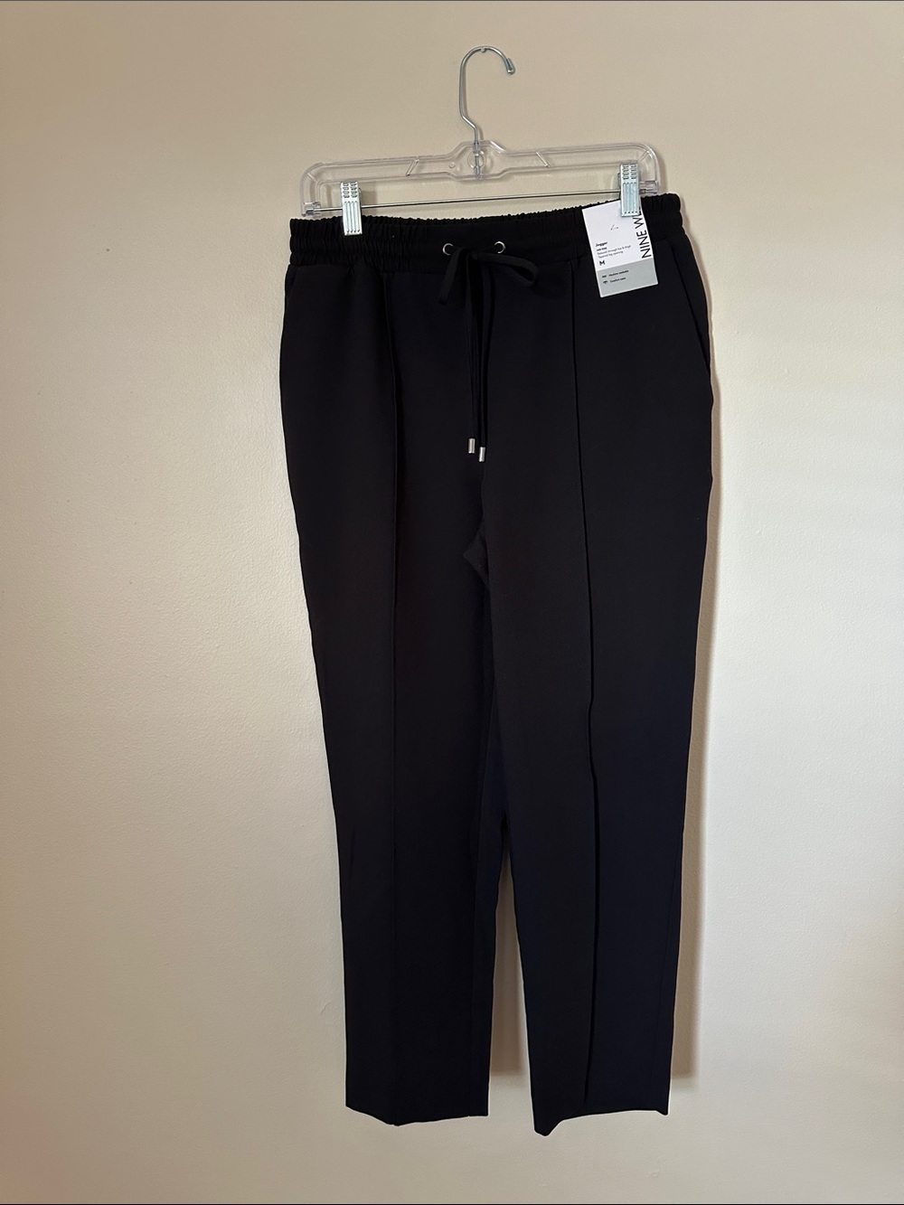 Nine West Black Drawstring Jogger Pants